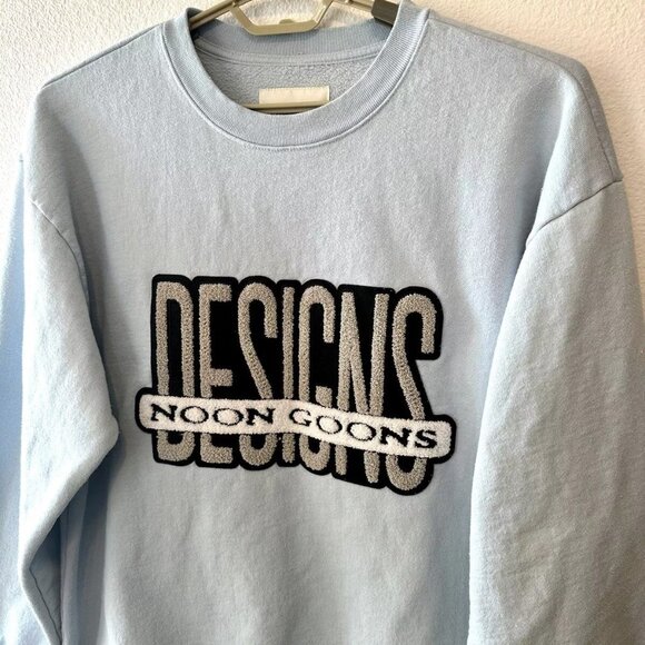 Noon Goons Mens XL Baby Blue Crewneck Sweatshirt Pullover Heavyweight Cotton - Picture 6 of 8